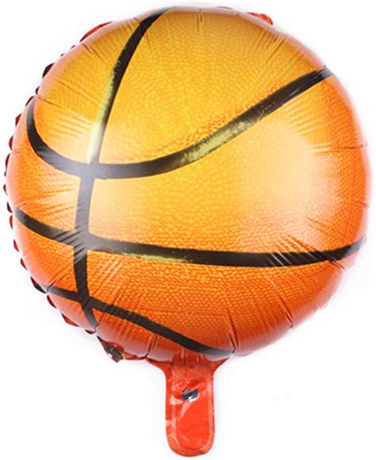 Basketball Shaped Foil Latex Balloons 20pk
