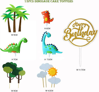 Cute Dinosaur Theme Birthday Cake Decorating Set