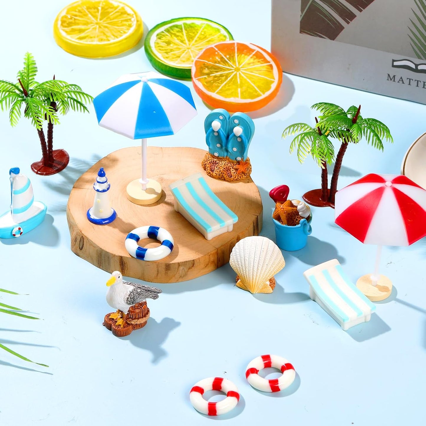 Summer Beach Swimming Theme Cake Decorating Set