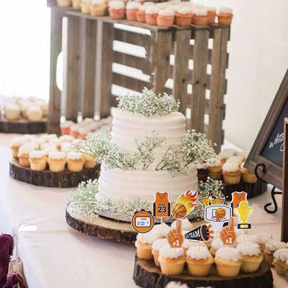 Basketball Theme MVP Cupcake Toppers 16pk