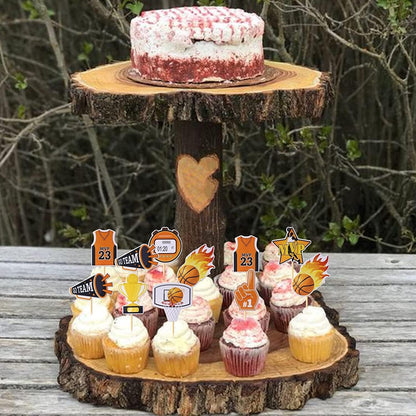Basketball Theme MVP Cupcake Toppers 16pk