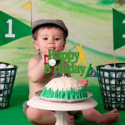 Golf theme Birthday Cake Topper