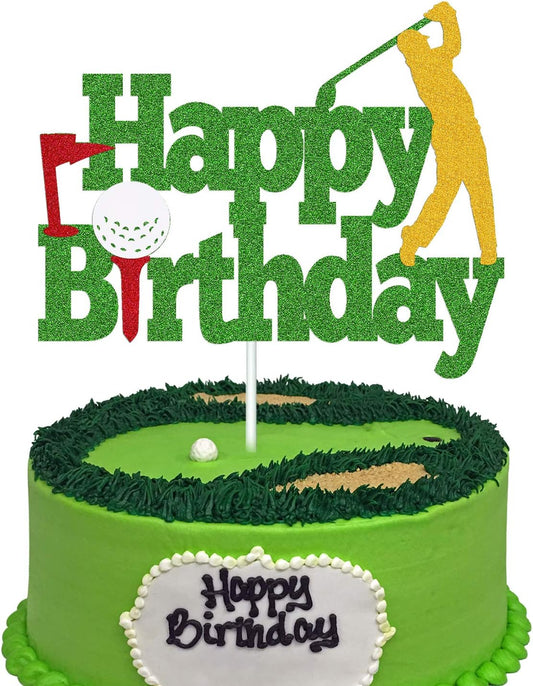 Golf theme Birthday Cake Topper