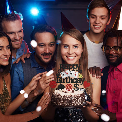 Casino Poker Theme Birthday Cake Topper