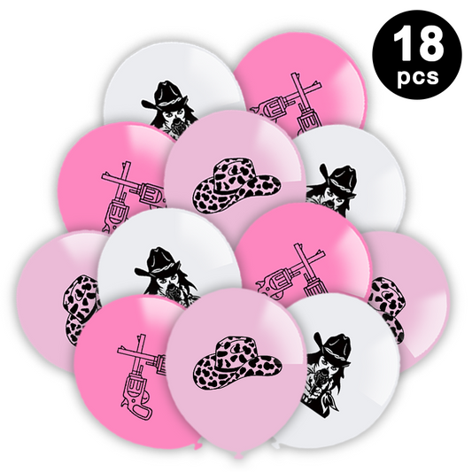 58pcs Wild West Cowgirl Theme Party Decorating Set | Birthday Banner Balloons Cake Cupcake Toppers