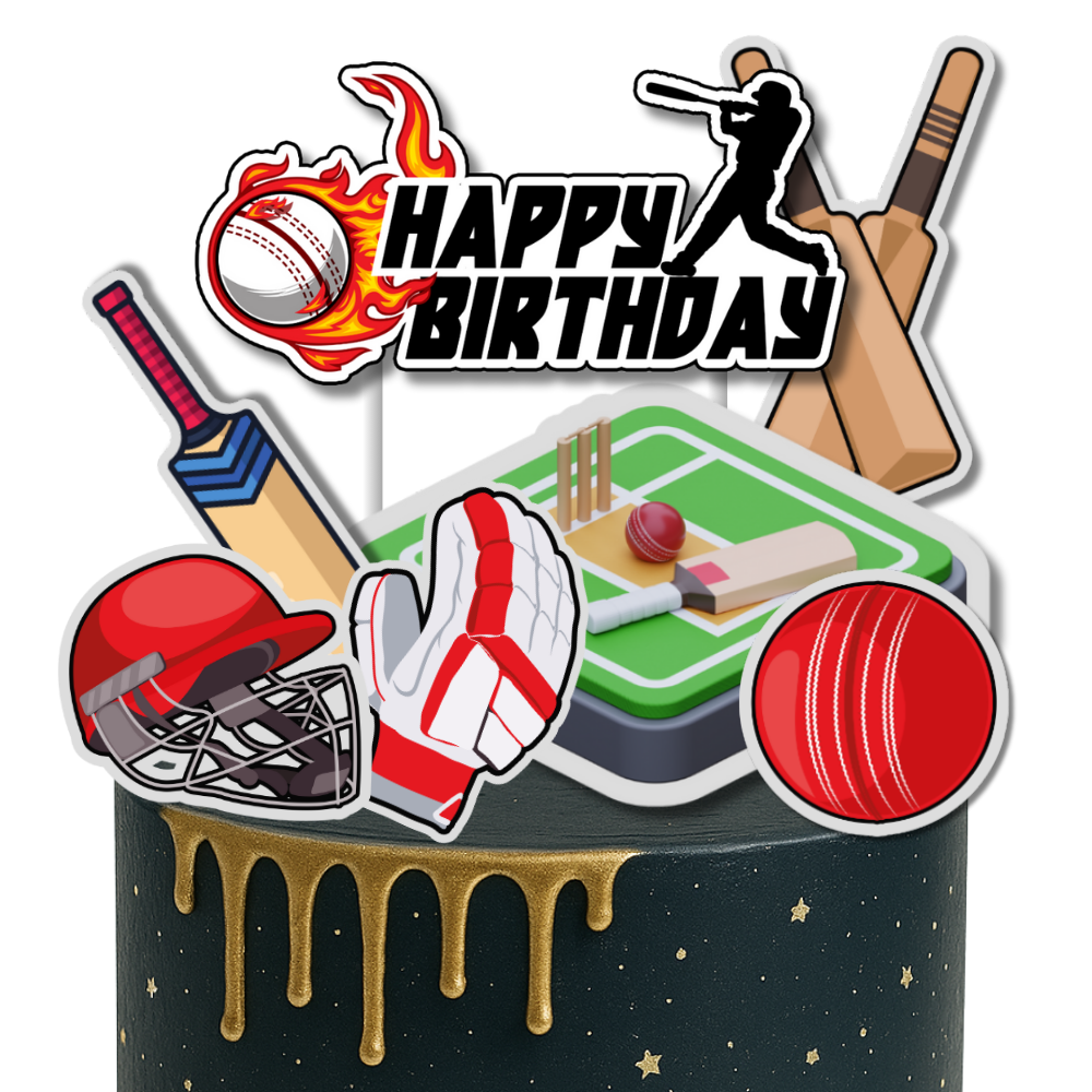 Cricket Theme Birthday DIY Cake Toppers