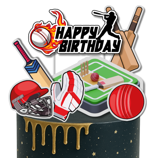 Cricket Theme Birthday DIY Cake Toppers