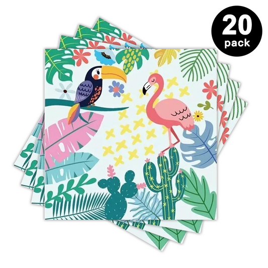 Hawaii Flamingo Theme Luncheon Napkins 20 pack