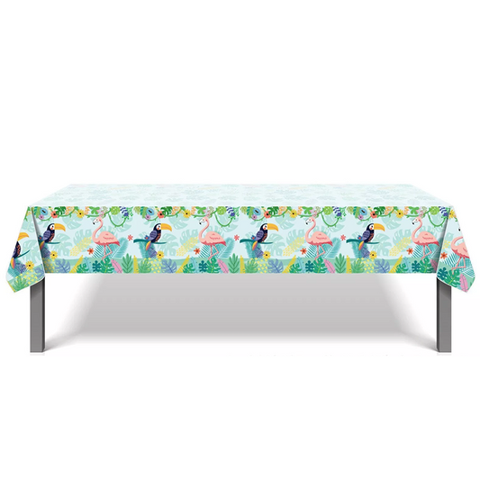 Hawaii Flamingo Theme Tablecloth Plastic 220cm x 130cm