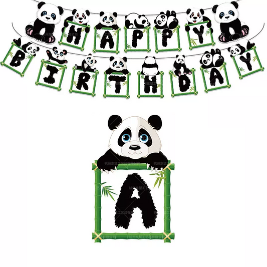 Panda Theme Birthday Party Banner 2 Meter