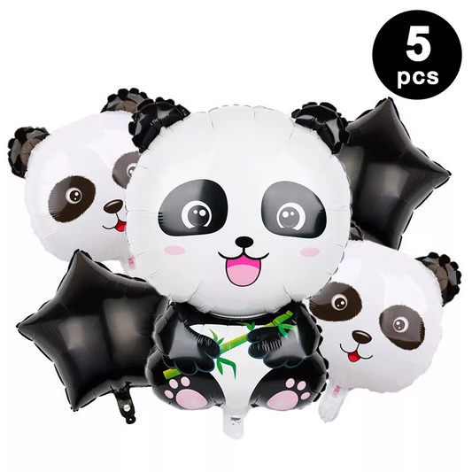 Panda Shaped Foil Balloons (Pack of 5)