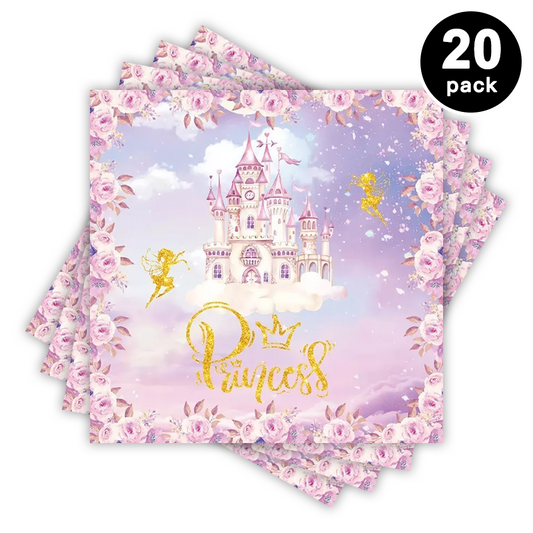 Princess Castle Luncheon Napkins 20 Pack