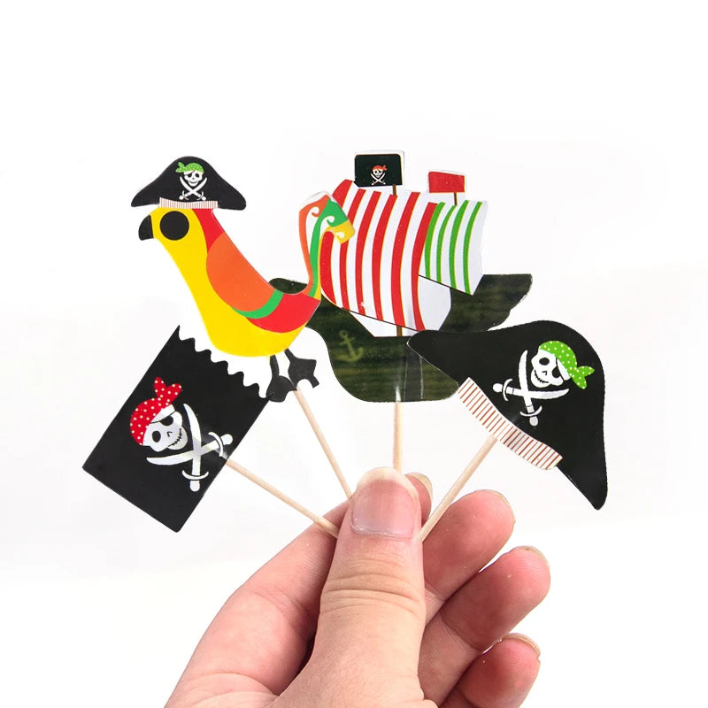 Pirate Theme Cupcake Toppers (Pack of 24)