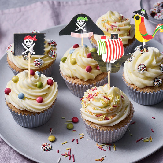 Pirate Theme Cupcake Toppers (Pack of 24)
