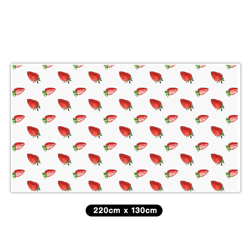 Strawberry Print Table Cover Plastic 220cm x 130cm