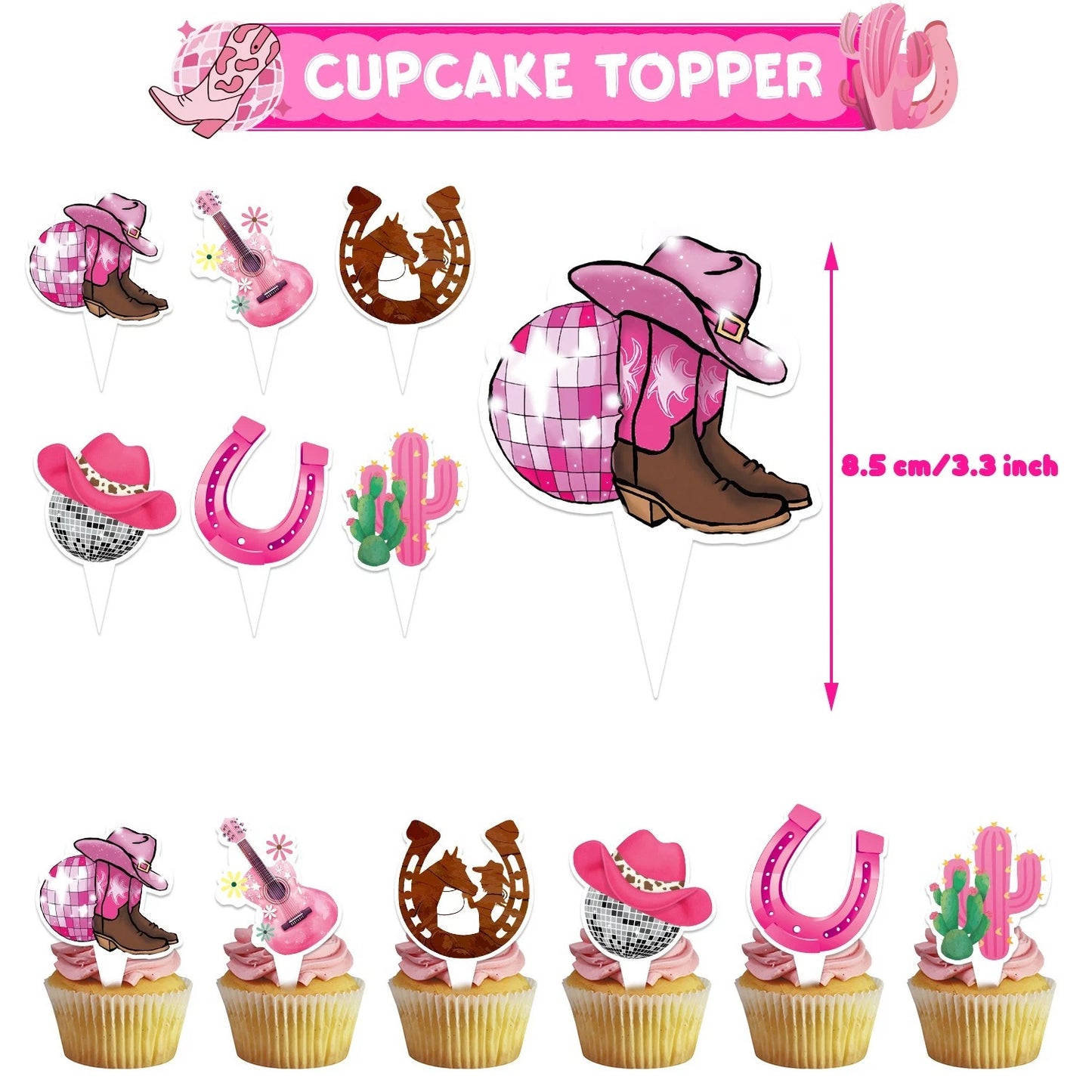 Western CowGirl Theme Birthday Banner Set