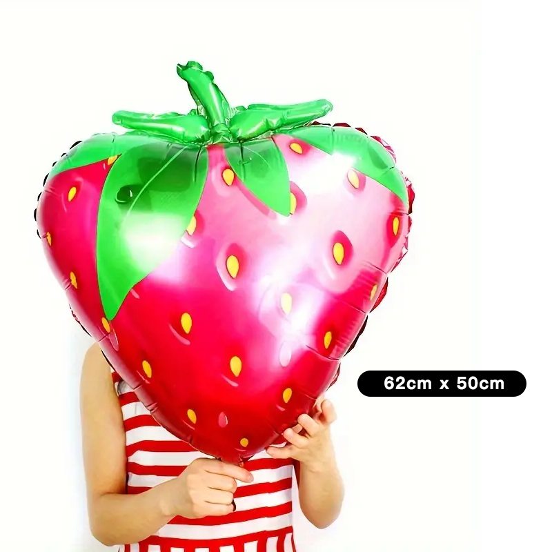 Strawberry Shaped Balloon Set | Summer Fruit Theme Birthday Party Decorations