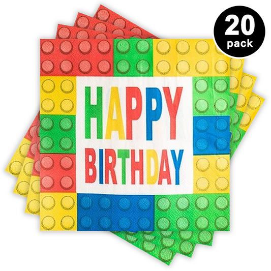 Building Blocks Luncheon Napkins 20 Pack