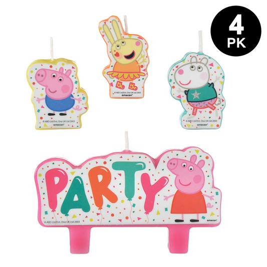 Peppa Pig Confetti Birthday Candle Set 4PK