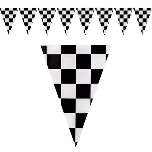 Checkered Print Birthday Party Pennant 2 Meter