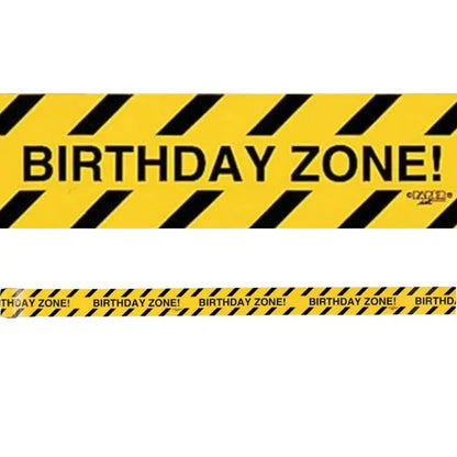 Big Dig Construction Birthday Zone Warning Tape 13.7M