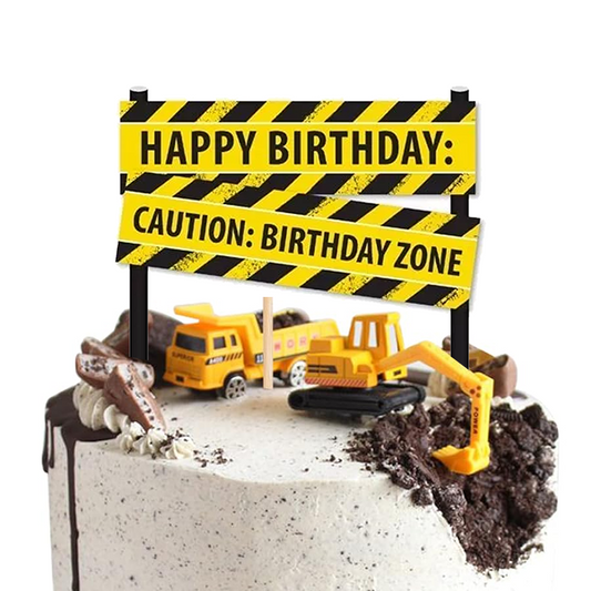 Construction Truck Birthday Zone Cake Topper