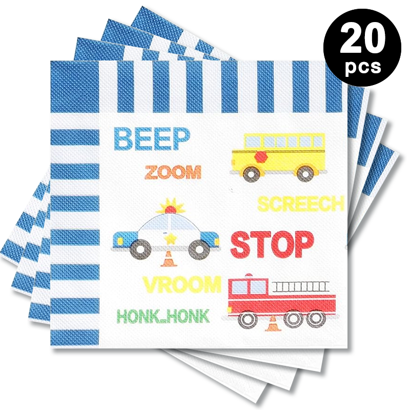 Construction Truck Theme Luncheon Napkins 20pk