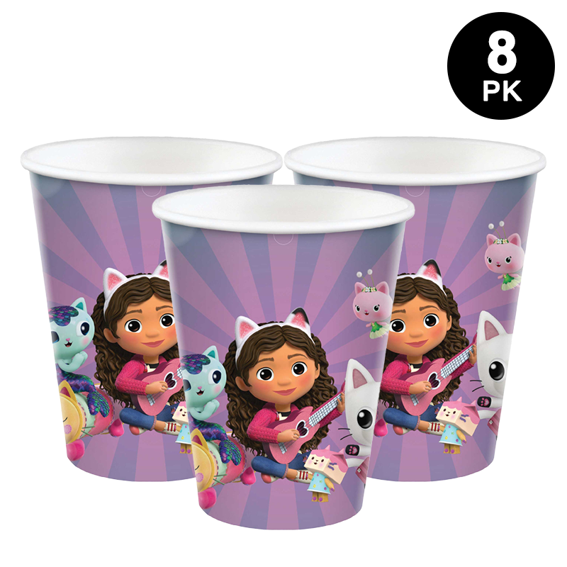 Gabby's Dollhouse 266ml 9oz Paper Cups 8PK