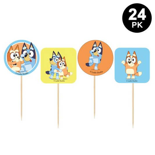 Bluey Cupcake Picks 24Pk