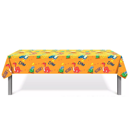 Kids Dinosaur Tablecloth Table Cover Plastic 220cm x 130cm