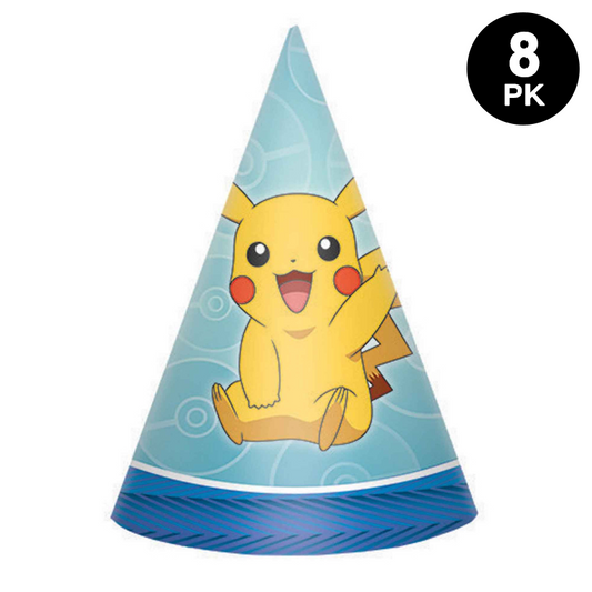 Pokemon Paper Coned Hats 8Pk