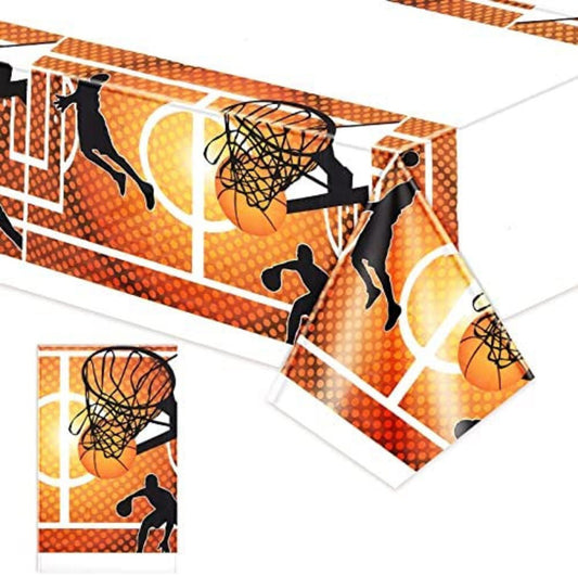 Basketball Theme Table Cover Plastic 180cm x 108cm