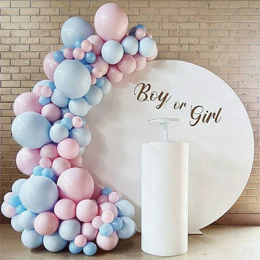 110pcs Macaron Baby Pink Blue Balloon Garland | Gender Reveal Balloon Arch Kit  for Baby Shower Wedding Birthday Party Decorations