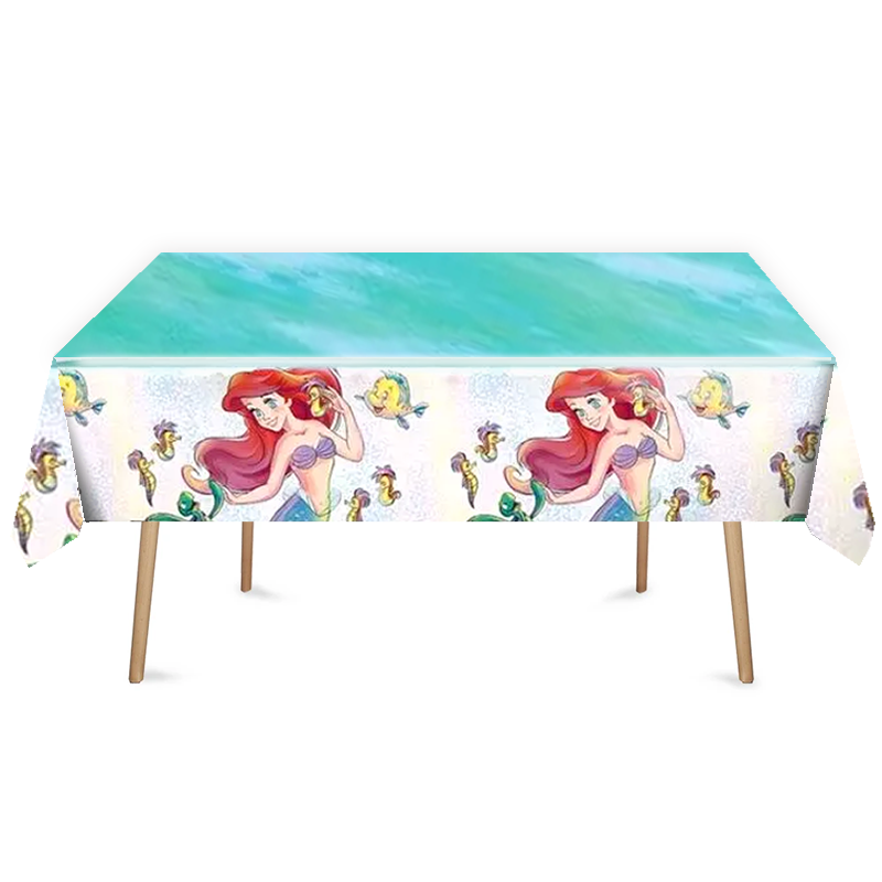 Mermaid Under The Sea Tablecloth Plastic 183cm x 137cm