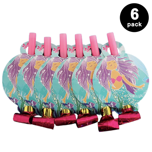 Mermaid Blowouts Party Favors (Pack of 6)