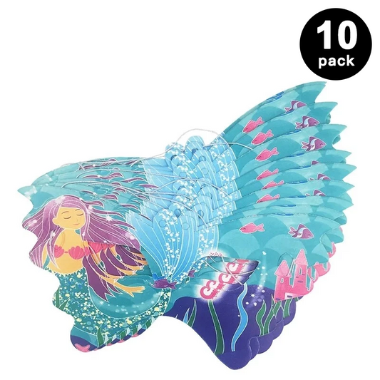 Mermaid Under the Sea Eye Masks Birthday Party Favours (Pack of 10)