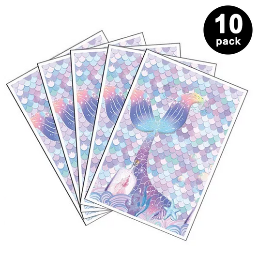 Mermaid Tail Theme Gift Loot Bags Plastic (Pack of 10)