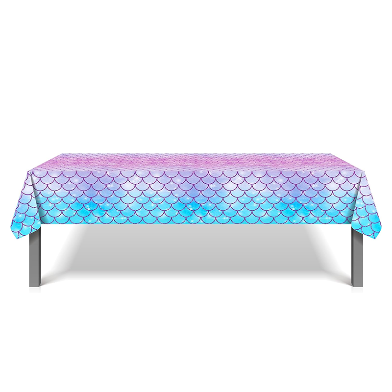 Mermaid Scales Tablecloth Plastic 220cm x 130cm
