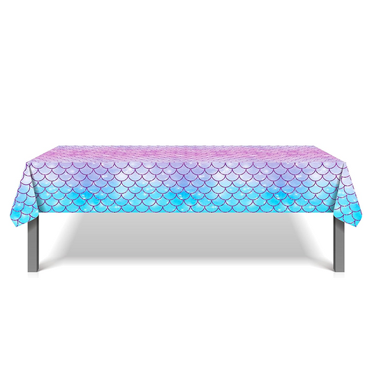 Mermaid Scales Tablecloth Plastic 220cm x 130cm