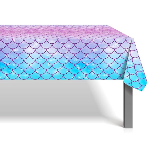 Mermaid Scales Tablecloth Plastic 220cm x 130cm