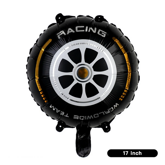 5pcs Motorbike Racing Car Big Wheel Themed Foil Balloons
