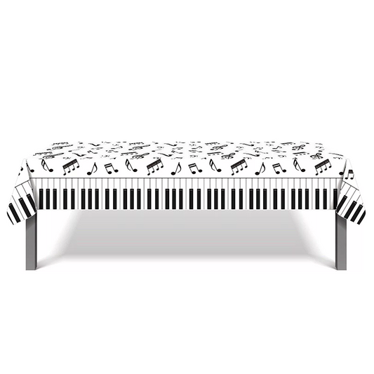 Music Theme Tablecloth Plastic 220cm x 130cm