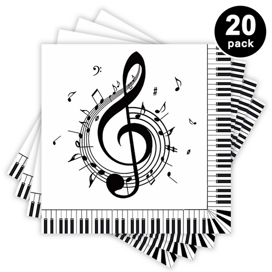 Music Theme Luncheon Napkins (Pack of 20)