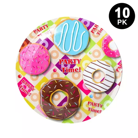 My Sweet Donuts 23cm 9 inch Round Paper Plates 10PK
