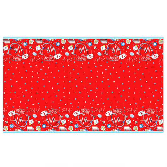 Thank You Nurse Theme Tablecloth Plastic 220cm x 130cm