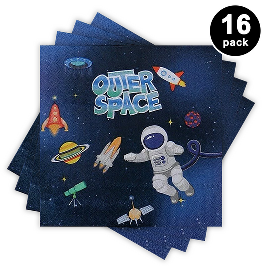 Outer Space Astronaut Rocket Theme Luncheon Napkins (Pack of 16)