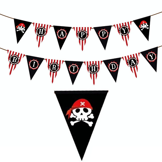 Pirate Theme Birthday Party Pennant 2 Meter