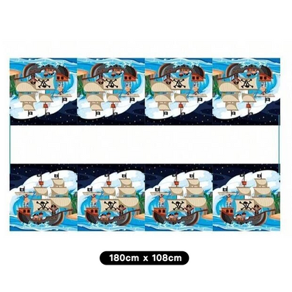 Pirate Theme Birthday Tablecloth Plastic 180cm x 108cm
