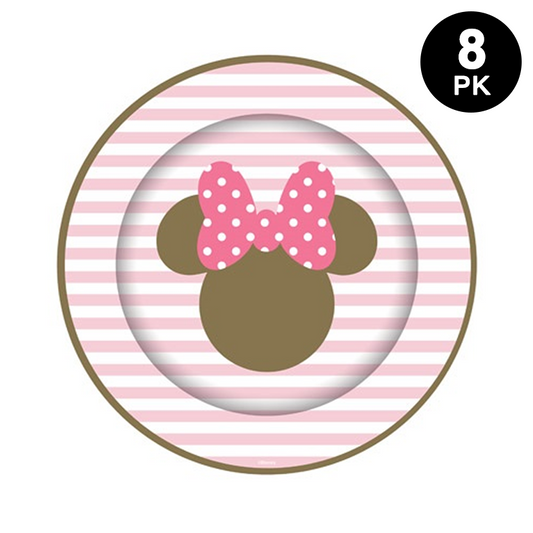 Minnie Mouse 23cm 9 inch Paper Plates Round 8PK