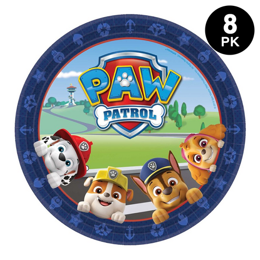 Paw Patrol 23cm 9 inch Round Paper Plates 8PK